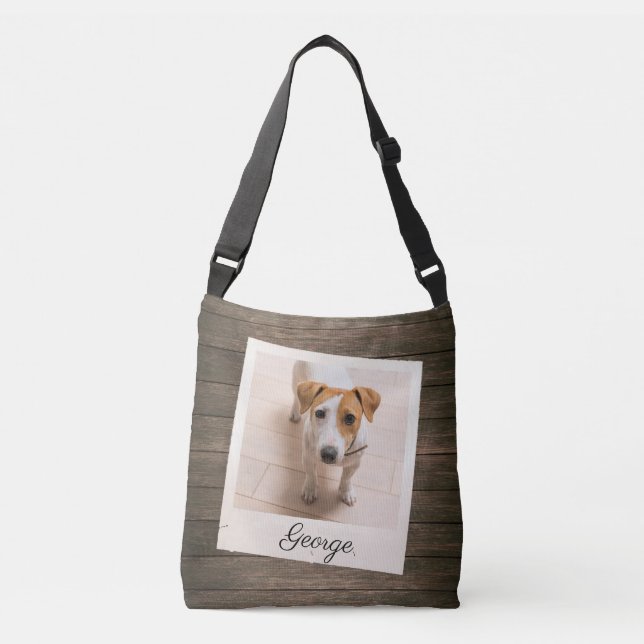 Sac Ajustable Cadre photo pour animaux de compagnie Bois rustiqu (Devant)