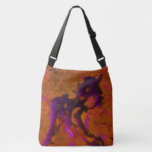 Sac Ajustable Calcaire Abstrait dans les violets et l'orange brû