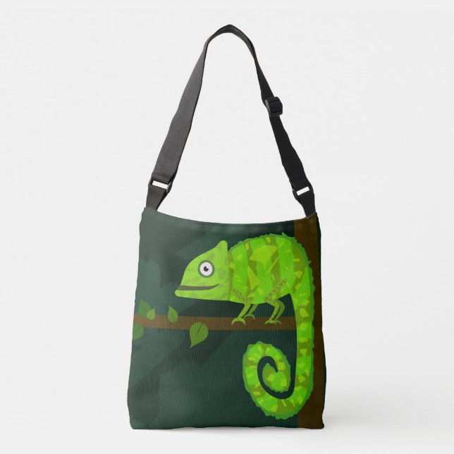 Sac Ajustable Caméléon vert mignon (Devant)