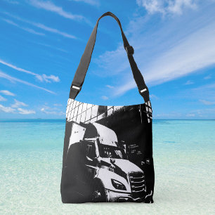 Sac Ajustable Camion canadien dans un paysage urbain en noir et