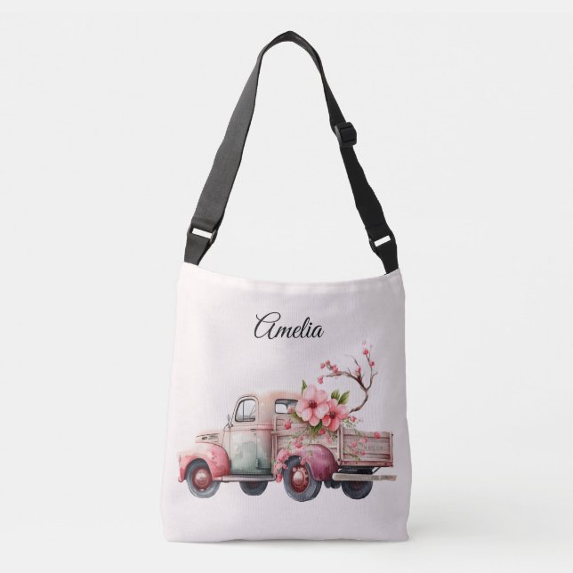 Sac Ajustable Camion Vintage rose (Devant)