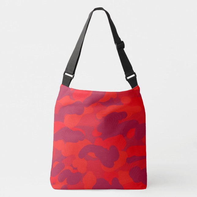 Sac Ajustable Camo Camouflage Motif Nuages Tons Rouge (Devant)
