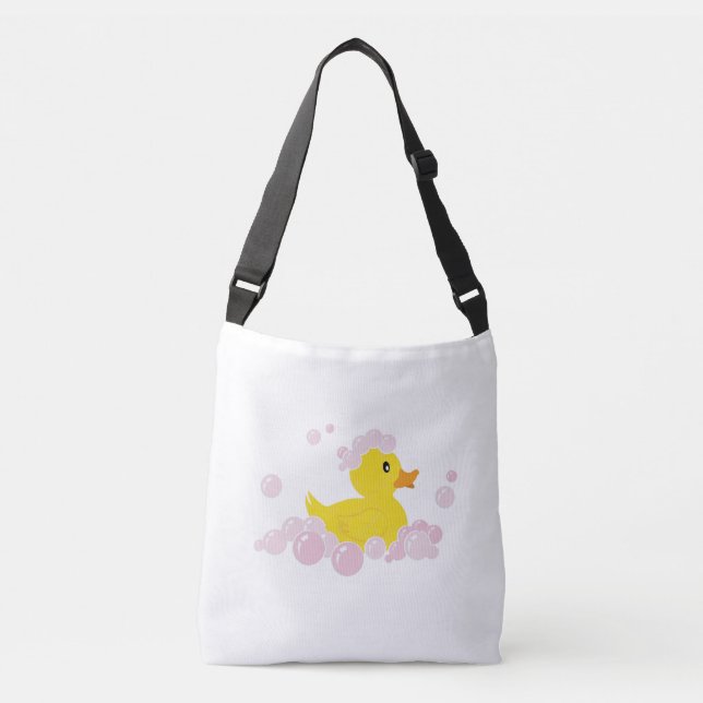 Sac Ajustable Canard dans des bulles roses (Devant)