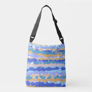 Sac Ajustable Caramel orange Turquoise Abstrait en gras