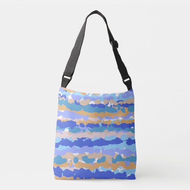 Sac Ajustable Caramel orange Turquoise Abstrait en gras (Devant)