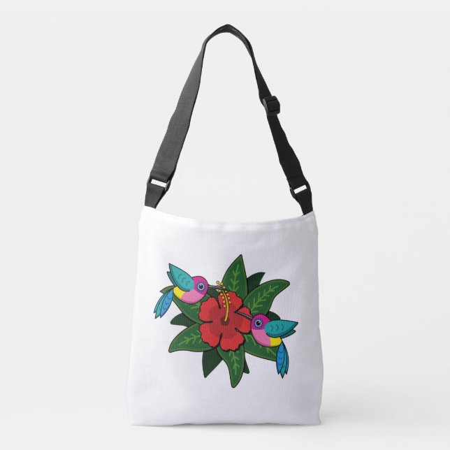 Sac Ajustable Caricature à fleurs d'Hibiscus - W (Devant)