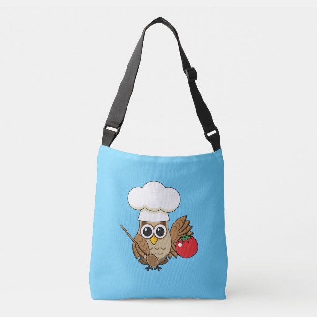 Sac Ajustable Caricature de Chouette à Cuisine mignonne (Devant)