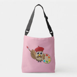 Sac Ajustable Caricature de Chouette Peintre Cute
