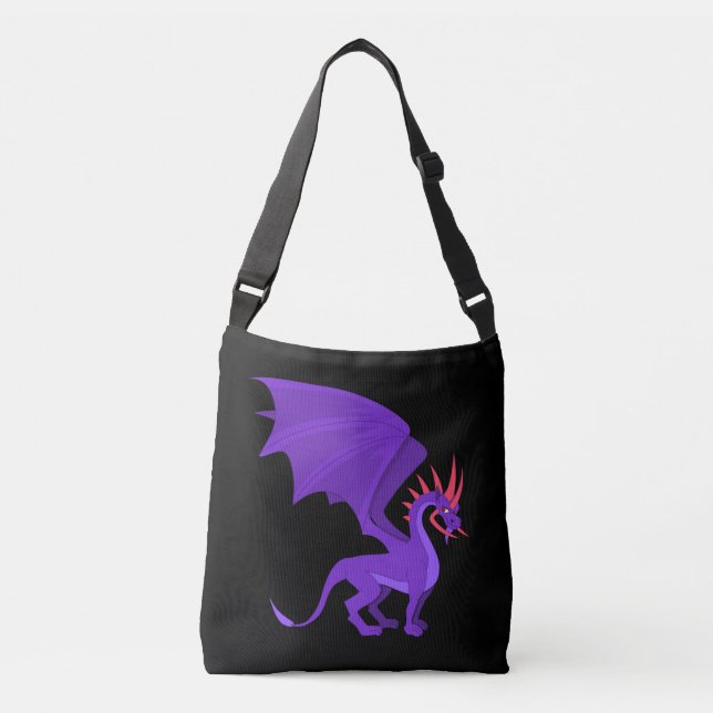 Sac Ajustable Caricature de dragon violet (Devant)
