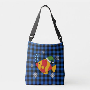 Sac Ajustable Caricature de poisson tropical de Noël sur le Moti