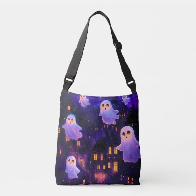 Sac Ajustable Caricature mignonne Halloween Fantômes de vol de m (Devant)