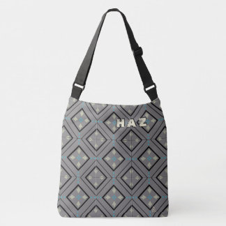 Sac Ajustable Carreaux d'art et d'artisanat en gris et noir - Mo