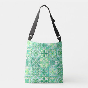 Sac Ajustable Carreaux décorés en vert et blanc