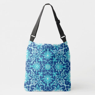 Sac Ajustable Carrelage chinois Art Nouveau - Turquoise et Bleu