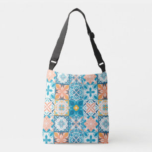 Sac Ajustable Carrelage orange et bleu