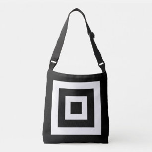 Sac Ajustable Carrés Abstraits sur Noir & Blanc