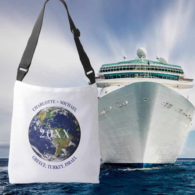 Sac Ajustable Carte du monde mondial toponymique noms de croisiè (Créateur téléchargé)