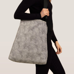 Sac Ajustable Carte mondiale vintage du corps croisé du monde