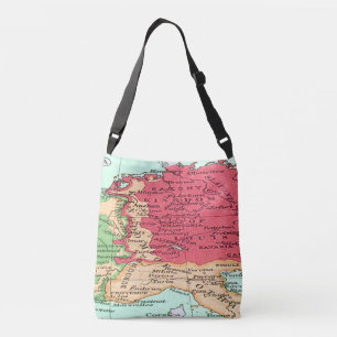 Sac Ajustable Carte vintage Europe Motif en Coral et Mint