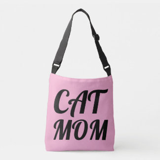 SAC AJUSTABLE CAT MOM PINK CROSS BODY BAG CUSTOM TOTE
