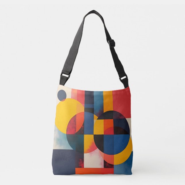 Sac Ajustable Cercles géométriques et blocs de couleurs (Devant)