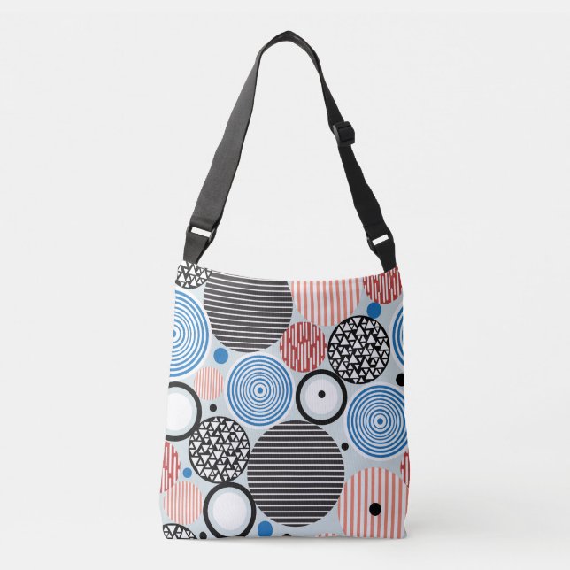 Sac Ajustable Cercles multicolores, design motif graphique. (Devant)