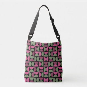 Sac Ajustable Cercles roses et verts rétro/milieu du siècle