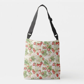 Sac Ajustable champ de fraises rouges mûres