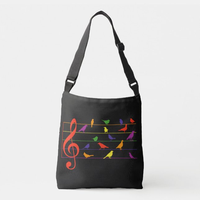 Sac Ajustable Chanson d'oiseau, design coloré (Devant)
