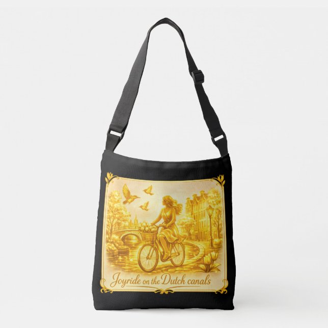 Sac Ajustable Charme des ponts arqués d'Amsterdam en or (Devant)
