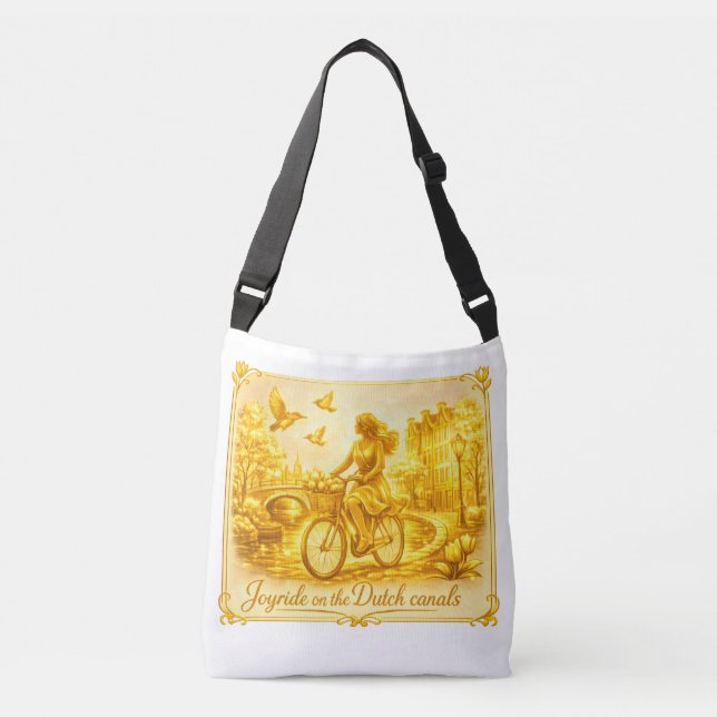 Sac Ajustable Charme des ponts arqués d'Amsterdam en or (Devant)
