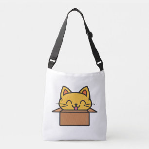 Sac Ajustable Chat assis à l'intérieur du carton