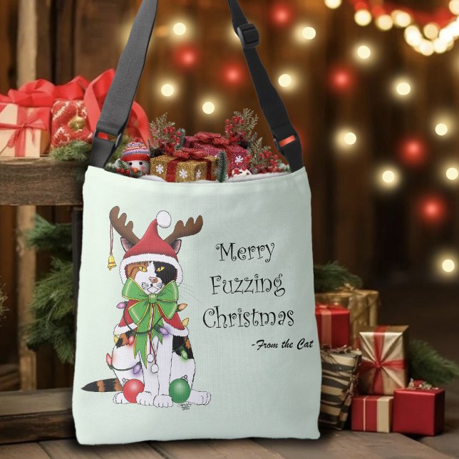 Sac Ajustable Chat Calico de Noël amusant (Créateur téléchargé)