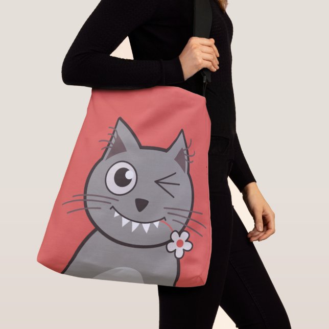 Sac Ajustable Chat clignotant drôle de Kitty de bande dessinée (De près)