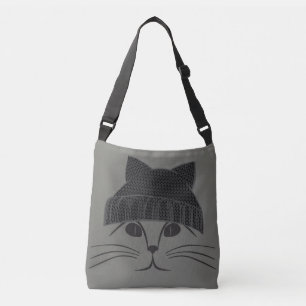 Sac Ajustable Chat cool en Casquette de laine