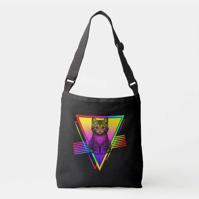 Sac Ajustable Chat Cute Rétro (Devant)