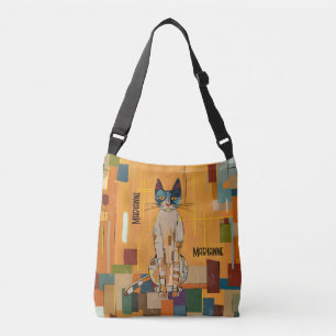 Sac Ajustable Chat d'or d'inspiration Klimt Art Nouveau personna