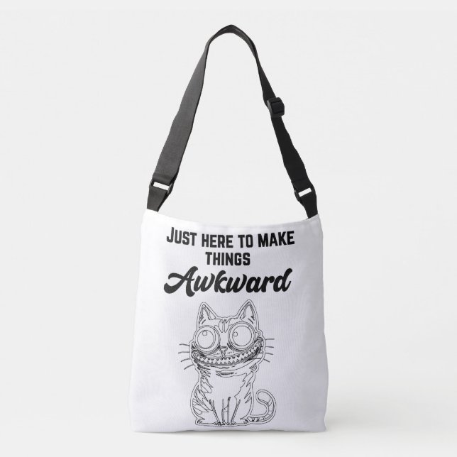 Sac Ajustable Chat drôle - Juste ici pour rendre les choses diff (Devant)