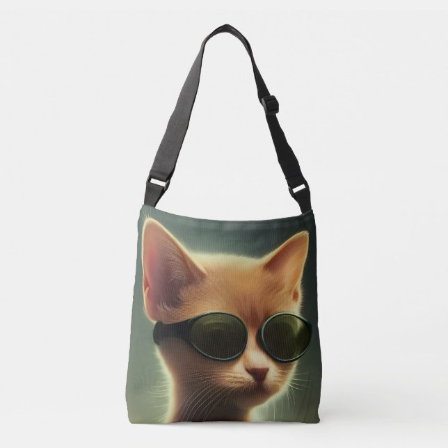 SAC AJUSTABLE CHAT GINGER LUNETTES DE SOLEIL PURUS, TOUS SUR IMP (Devant)