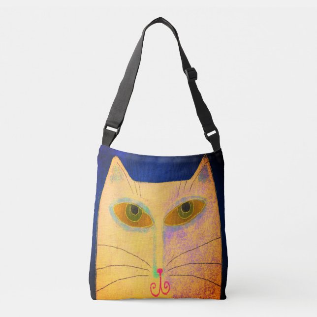 Sac Ajustable Chat jaune Abstrait (Devant)