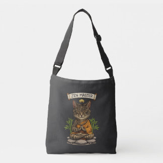 Sac Ajustable Chat Maître Zen Drôle Chat Gris Tabby Cadeau