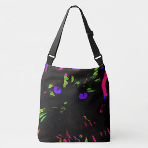 Sac Ajustable Chat noir néon avec yeux brillants