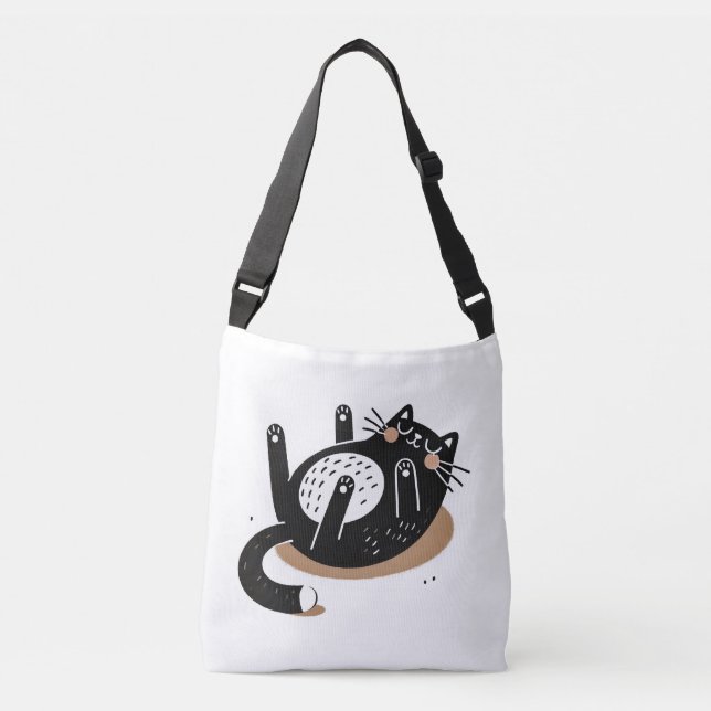 Sac Ajustable Chat noir Whimsical Chat noir Sleeping Belen haut (Devant)