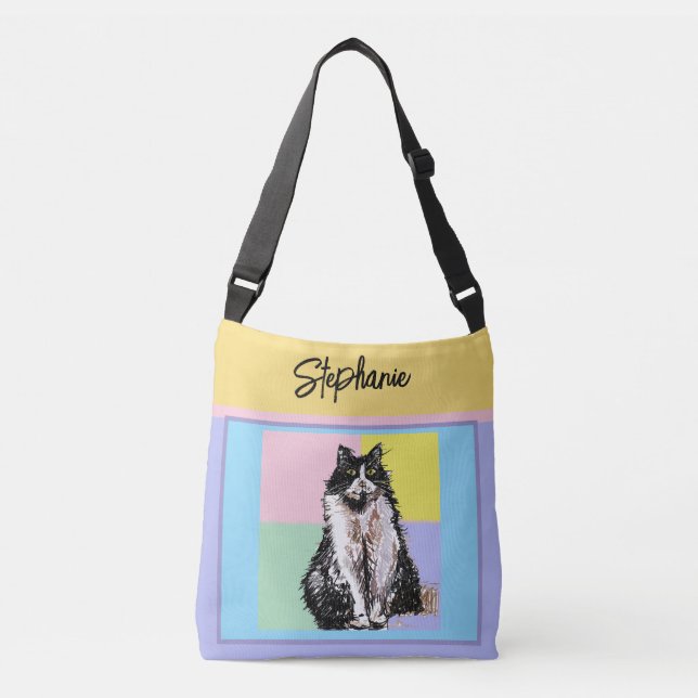 Sac Ajustable Chat Smoking Pastel Femmes Couleurs Pastel (Devant)