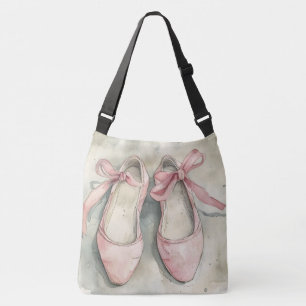 Sac Ajustable Chaussures plates à ruban rose pastel vintage