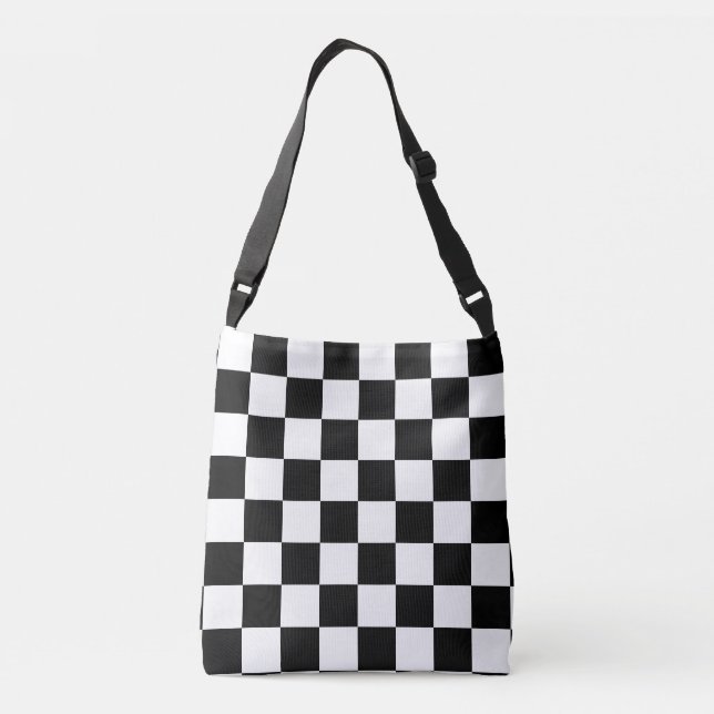 Sac Ajustable Checkered noir et blanc (Dos)