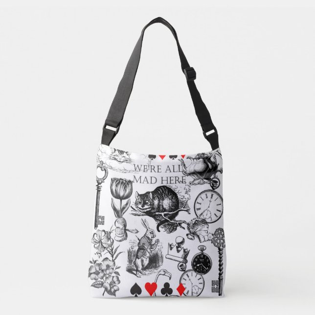 Sac Ajustable Cheshire Chat classique alice au merveilleux fou (Devant)