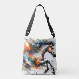 Sac Ajustable Cheval courant à l'aquarelle abstraite