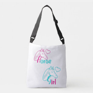 Sac Ajustable Cheval Girl en rose et turquoise