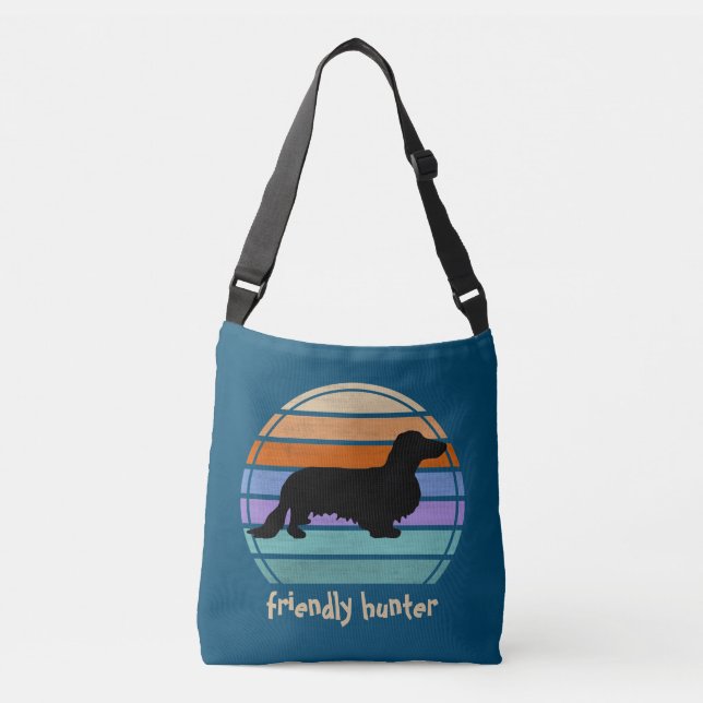 Sac Ajustable Cheveux longs Dachshund - Silhouette 1 (Devant)
